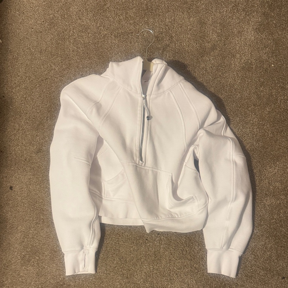 lululemon athletica White Half-Zip Hoodie